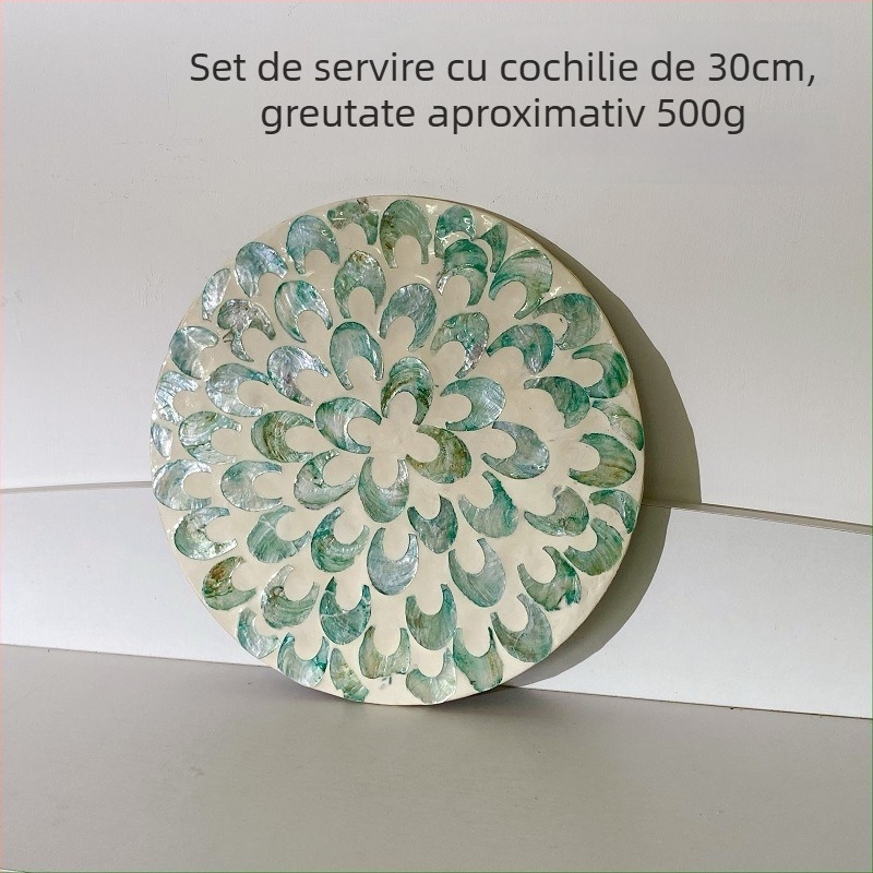 Covoraș de masă din lemn, rotund, stil Nordic, biodegradabil