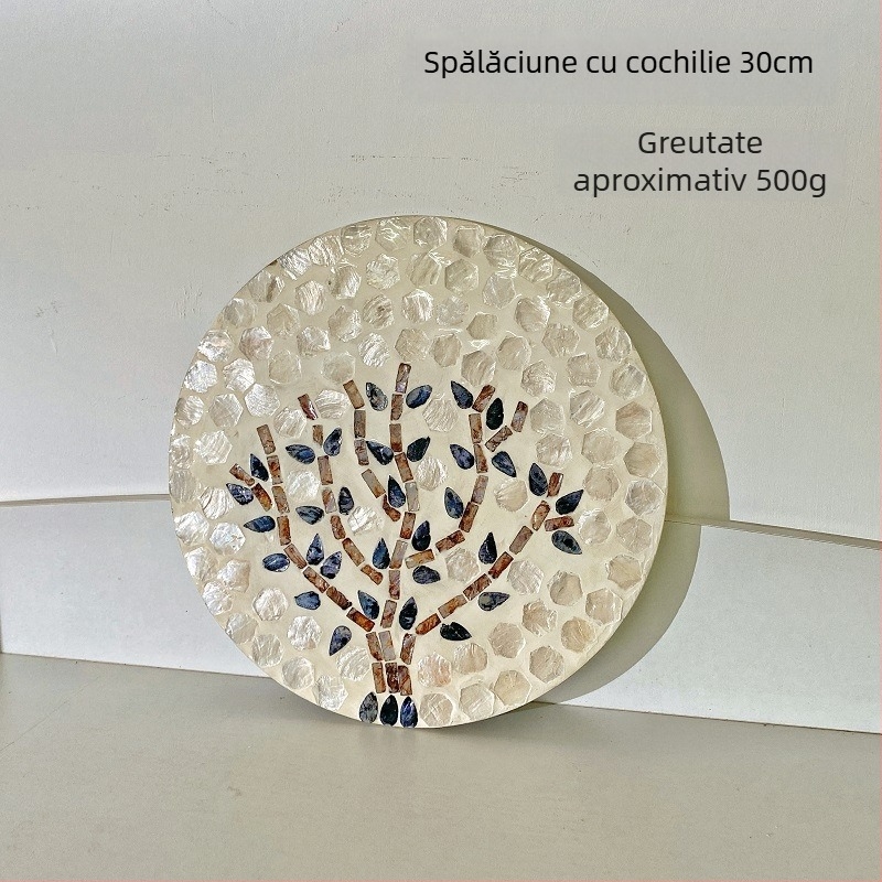 Covoraș de masă din lemn, rotund, stil Nordic, biodegradabil