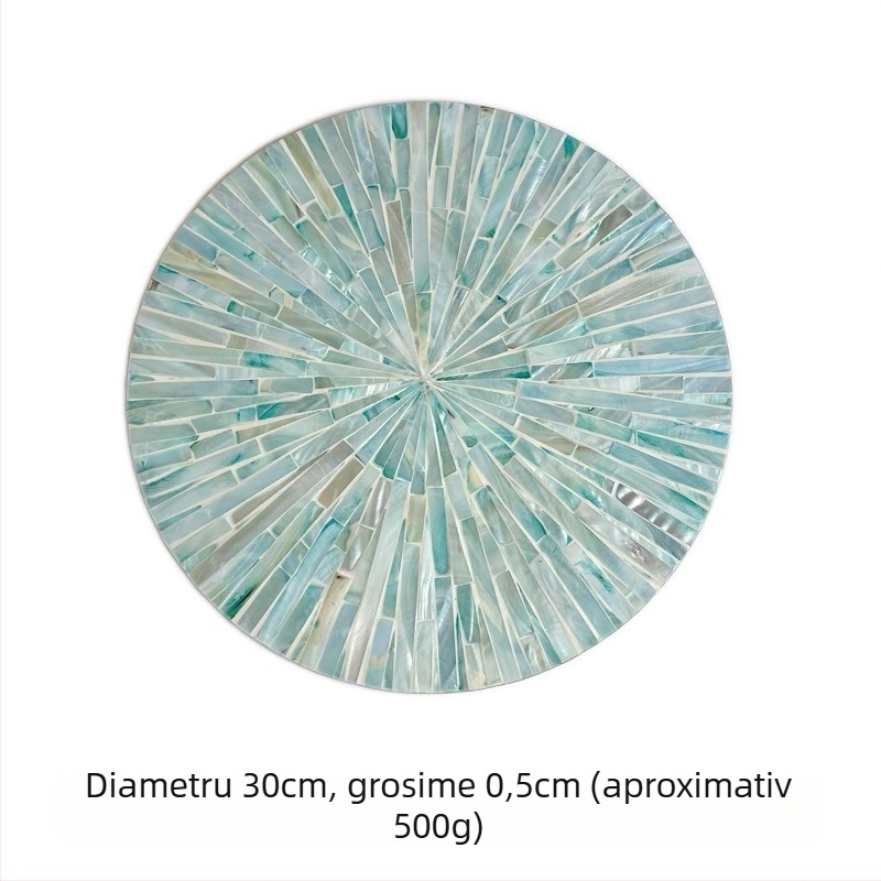 Covoraș de masă din lemn, rotund, stil Nordic, biodegradabil