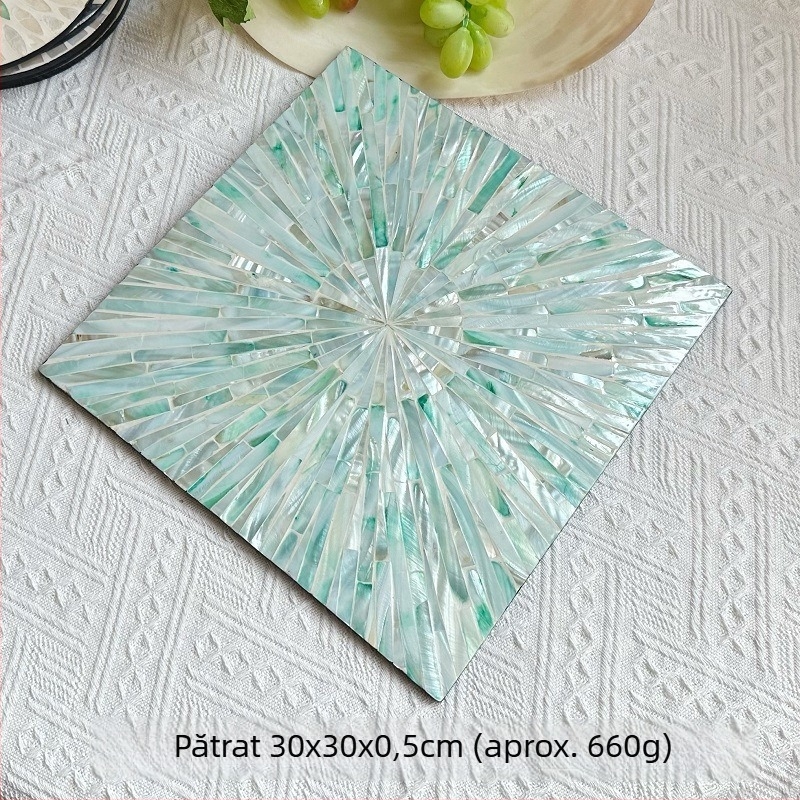 Covoraș de masă din lemn, rotund, stil Nordic, biodegradabil