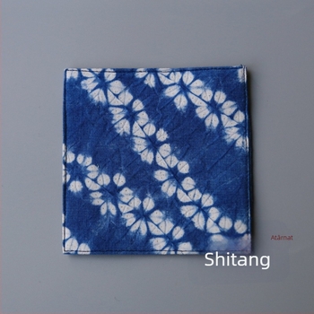 Suporturi pentru pahare din bumbac, pătrate, stil etnic, model solid, brand Bu ming tang