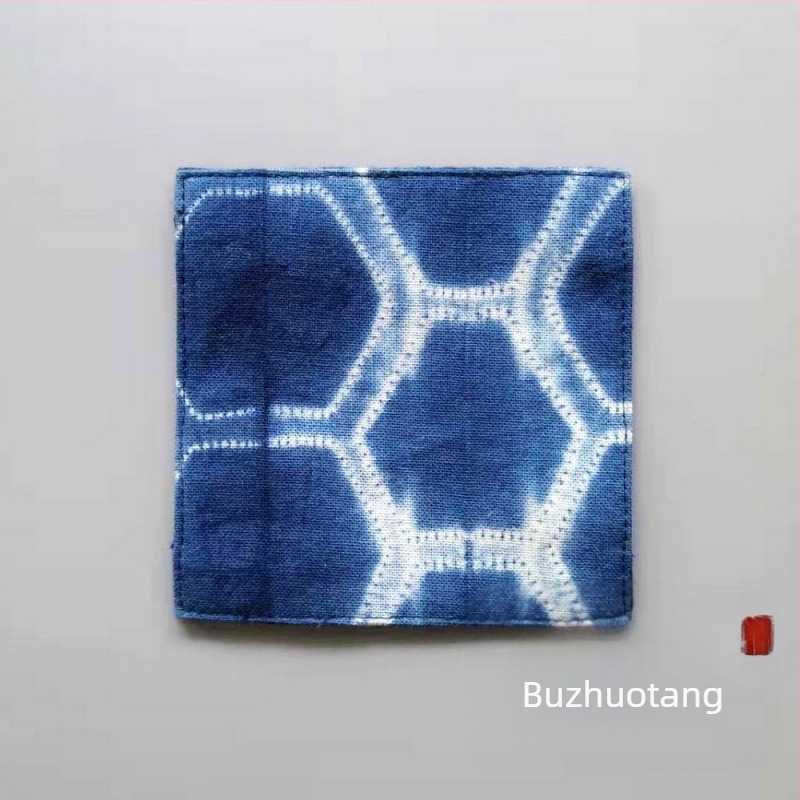 Suporturi pentru pahare din bumbac, pătrate, stil etnic, model solid, brand Bu ming tang