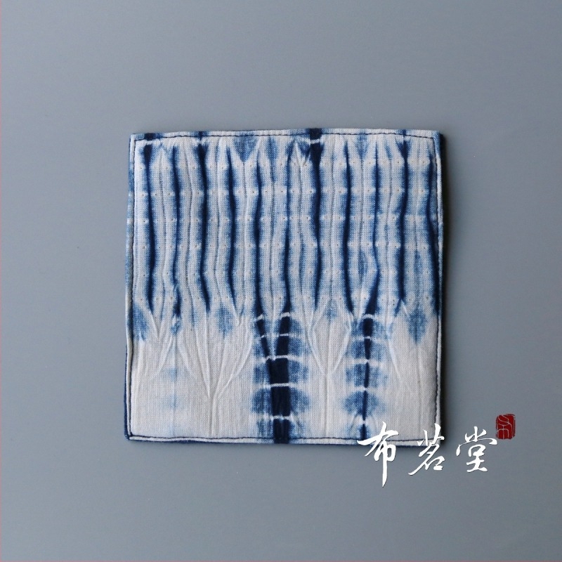 Suporturi pentru pahare din bumbac, pătrate, stil etnic, model solid, brand Bu ming tang