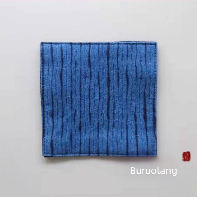 Suporturi pentru pahare din bumbac, pătrate, stil etnic, model solid, brand Bu ming tang