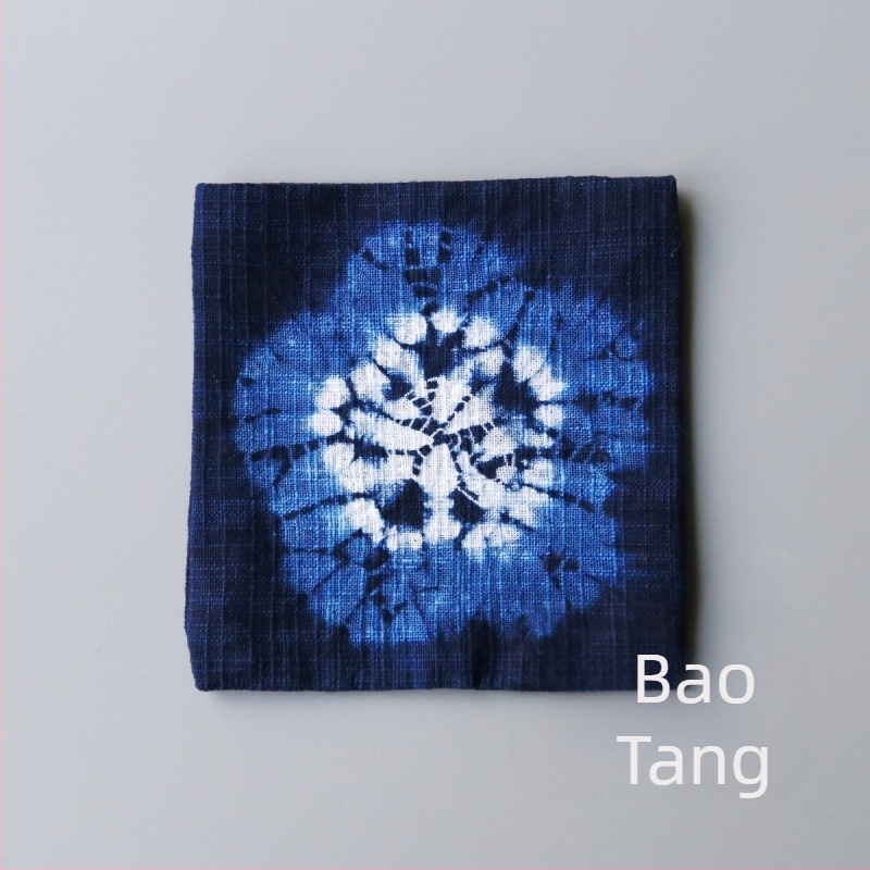 Suporturi pentru pahare din bumbac, pătrate, stil etnic, model solid, brand Bu ming tang