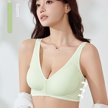 Sutien de alăptare cu închidere frontală, fără arcuri, confortabil, pentru mărimi mari, din nylon respirabil (Cupe: 3/4; Tip cupe: subțire; Material principal: nailon; Captuseala: nailon/nailon <30%; Închidere spate: patru rânduri de încuietori)