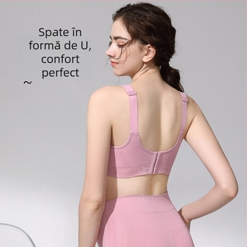 Sutien matern pentru alăptare cu push-up, anti-cădere, suport pentru alăptare, design dintr-un piesă, material nylon, cupe subțiri, închidere spate cu patru rânduri