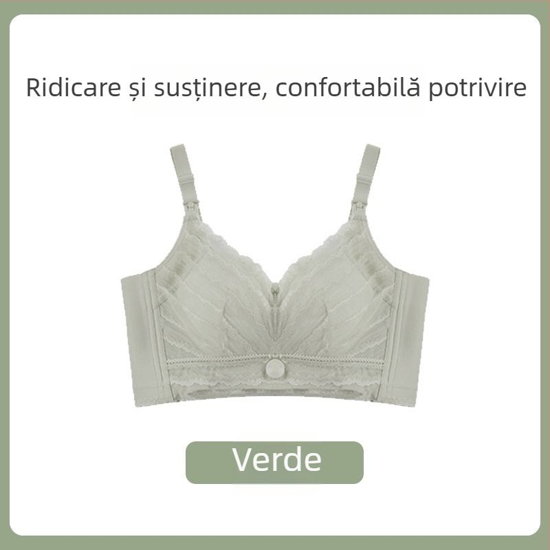 Sutien de alăptare pentru sarcină, anti-cădere, push-up, fără cusături, dintr-o singură bucată, material nylon cu căptușeală elastan 30–50%