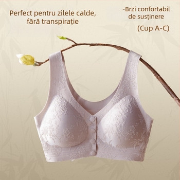 Sutien matern cu închidere frontală, stil vestă, 3/4 Cup, Cupă cu formă medie, Material nylon