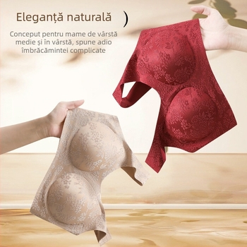 Sutien în stil vestă, fără cusături, cu bretele fixe, cupă completă, cupă turnată subțire, material nylon