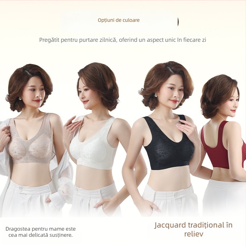 Sutien în stil vestă, fără cusături, cu bretele fixe, cupă completă, cupă turnată subțire, material nylon