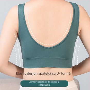 Sutien din nylon, fără sârme, cupe 3/4 ușor modelate, respirabil, susținere superioară
