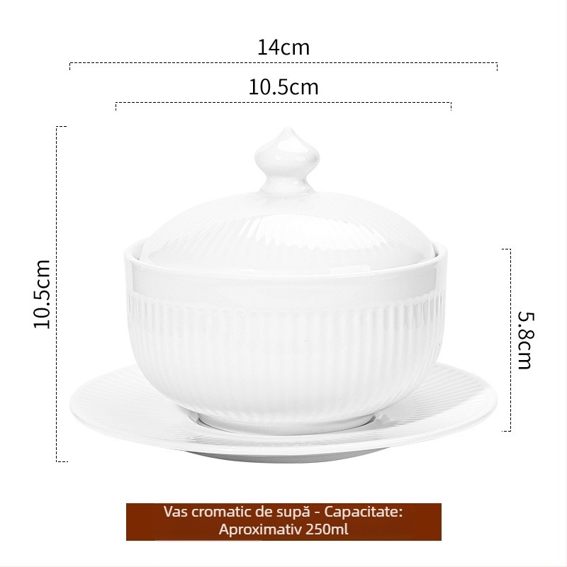 Jufumei oală ceramică de gătit cu capac, stil premium, personalizabilă, fabricată mecanic