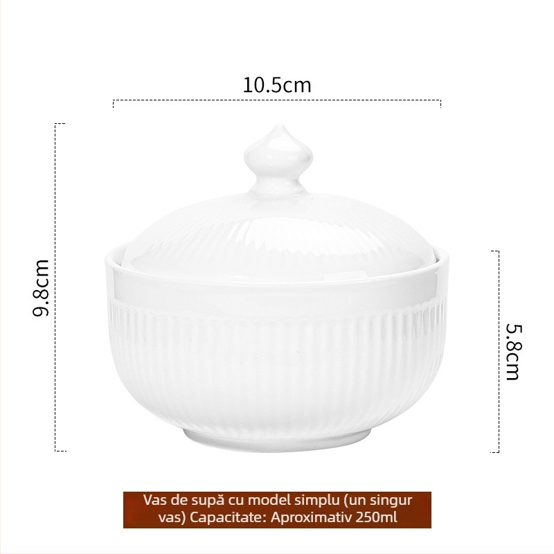 Jufumei oală ceramică de gătit cu capac, stil premium, personalizabilă, fabricată mecanic