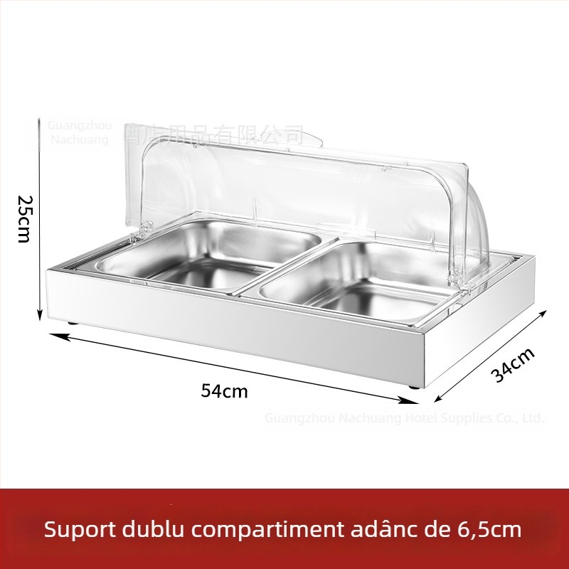 Masă de expunere din oțel inoxidabil pentru banchete hoteliere — INS stil, marcă ZHILISHI, Raft de expunere a fructelor de mare