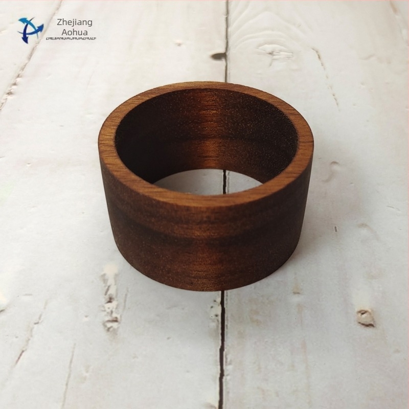 Inel din lemn pentru șervețele, stil modern minimalist, finisaj cu vopsea sau ulei, ambalaj personalizabil, imprimare logo