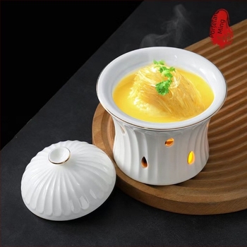 Vas ceramic pentru ghiveci cu încălzire prin lumânare - lucrat manual, veselă premium, potrivit pentru uz general, personalizabil