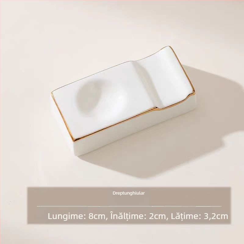 Suport ceramic pentru bețișoare și linguri | Bone China cu peste 36% pulbere de oase | Finisaj supraglazat | Personalizare disponibilă | Logo imprimat | Ambalaj: tavă