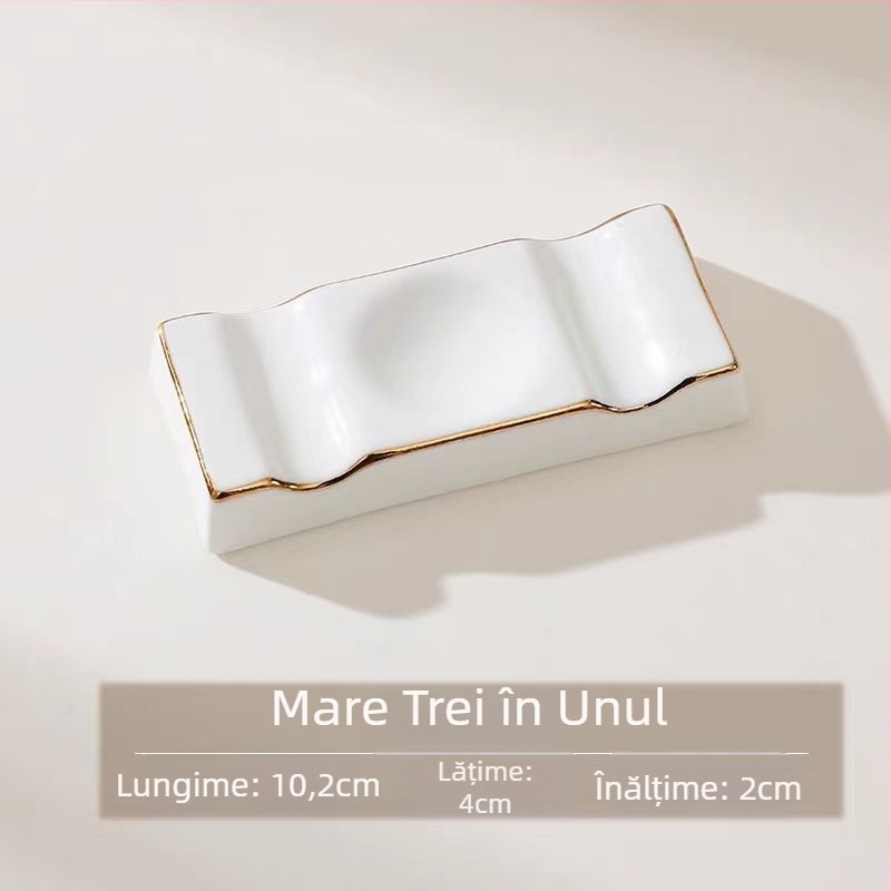 Suport ceramic pentru bețișoare și linguri | Bone China cu peste 36% pulbere de oase | Finisaj supraglazat | Personalizare disponibilă | Logo imprimat | Ambalaj: tavă