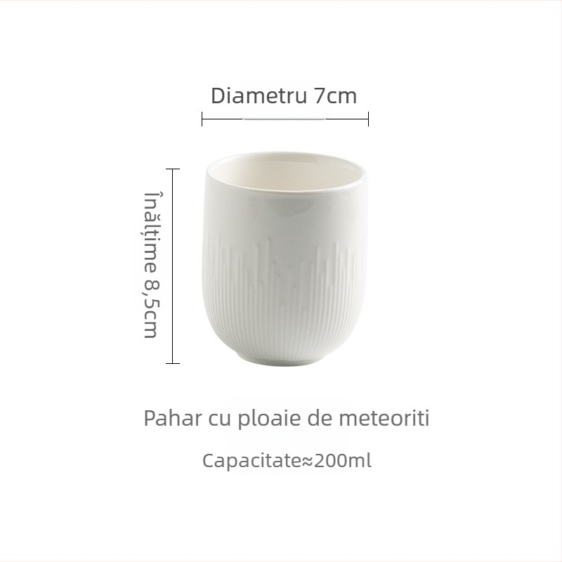 Set de masă din porțelan pentru hotel, patru piese, decor sub glazură, model solid, stil lux ușor