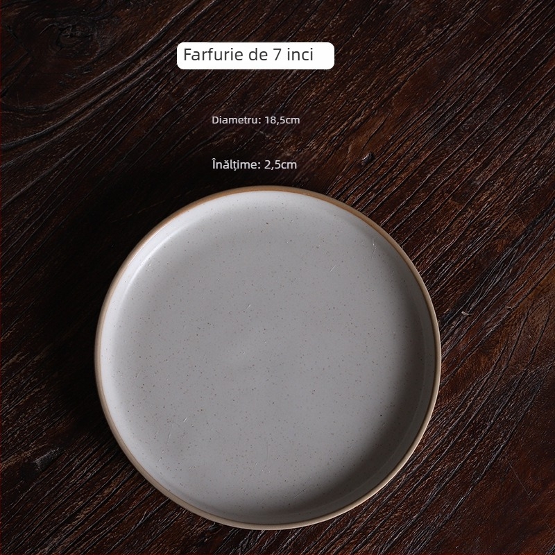 Set de veselă din porțelan, 4 piese, pentru hoteluri și restaurante, cu finisaj sub glazură, stil modern minimalist, personalizare și imprimare a logo-ului