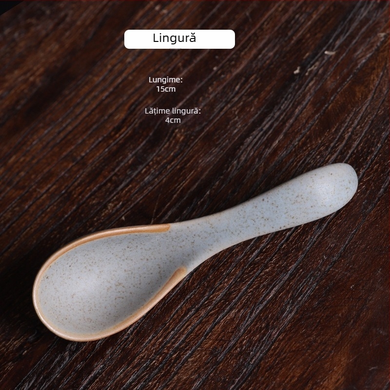 Set de veselă din porțelan, 4 piese, pentru hoteluri și restaurante, cu finisaj sub glazură, stil modern minimalist, personalizare și imprimare a logo-ului