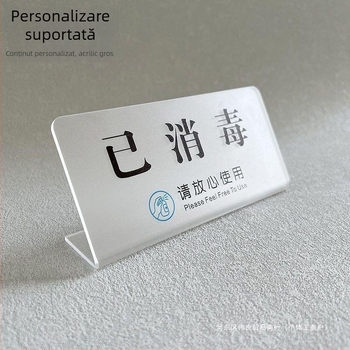 Suport pentru afișaj semn de dezinfectare – acrilic, stil coreean, pentru hoteluri