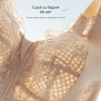 Sutien cu cataramă frontală, cupe 3/4, turnate ultra-subțiri, bretele fixe, material nylon