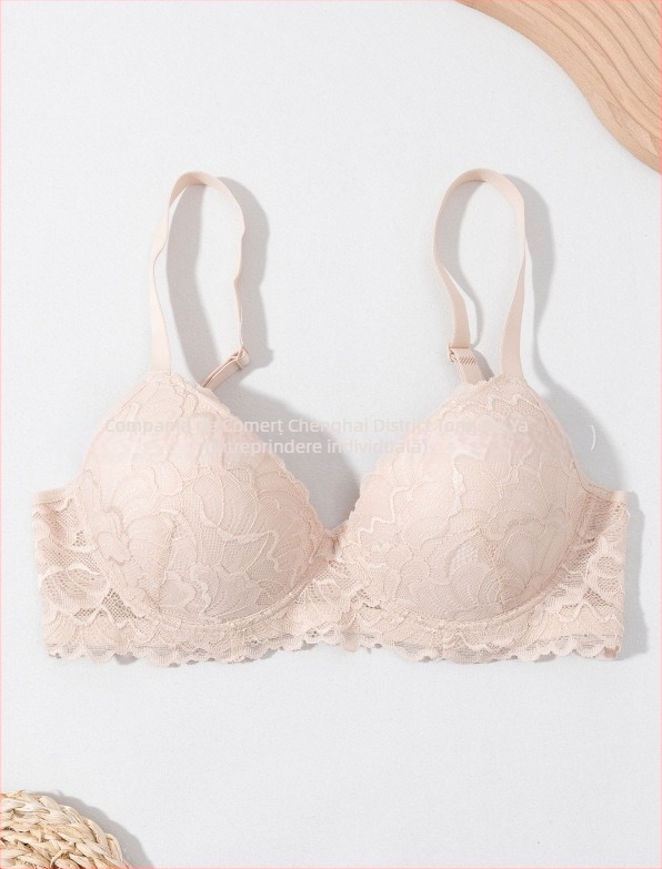 Sutien cu balene și push-up, cupă 3/4, cupe subțiri, material nylon