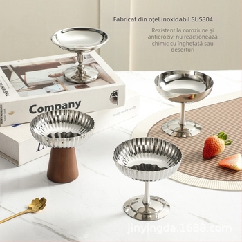 Cupe de budincă din oțel inoxidabil pentru servire la hotel, finisaj oglindit, stil lux discret