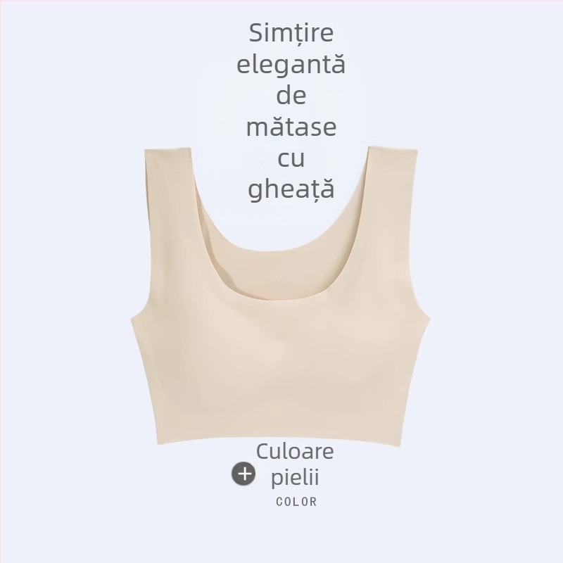 Langsha Sutien sport pentru femei fără cusături, fără sârmă, modelare a spatelui, cupe complete, bretele duble fixe