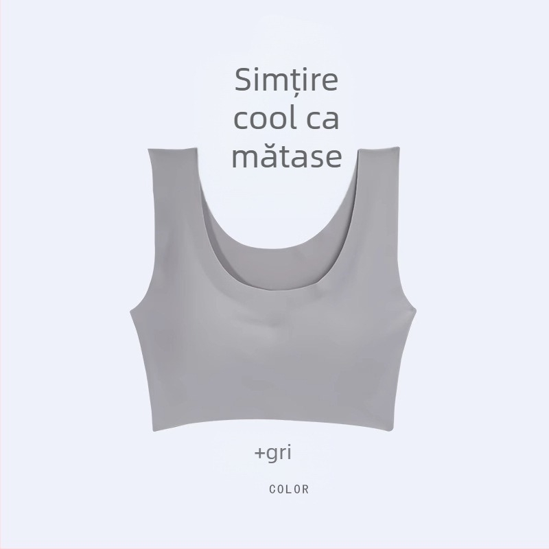 Langsha Sutien sport pentru femei fără cusături, fără sârmă, modelare a spatelui, cupe complete, bretele duble fixe
