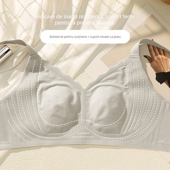 Sutien fără cusături, cupe turnate ultra-subțiri, design cu urechi de iepure pentru netezirea spatelui — cod 5576