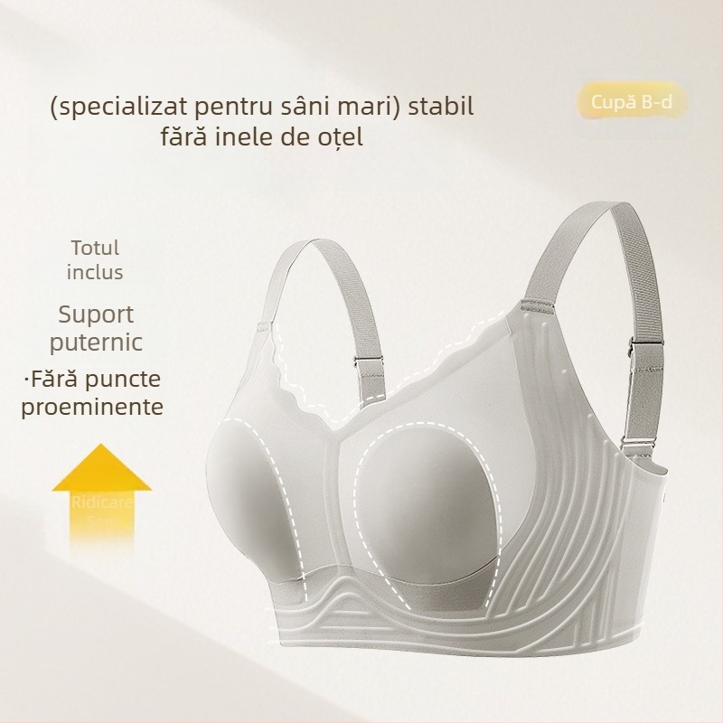 Sutien fără cusături, cupe turnate ultra-subțiri, design cu urechi de iepure pentru netezirea spatelui — cod 5576