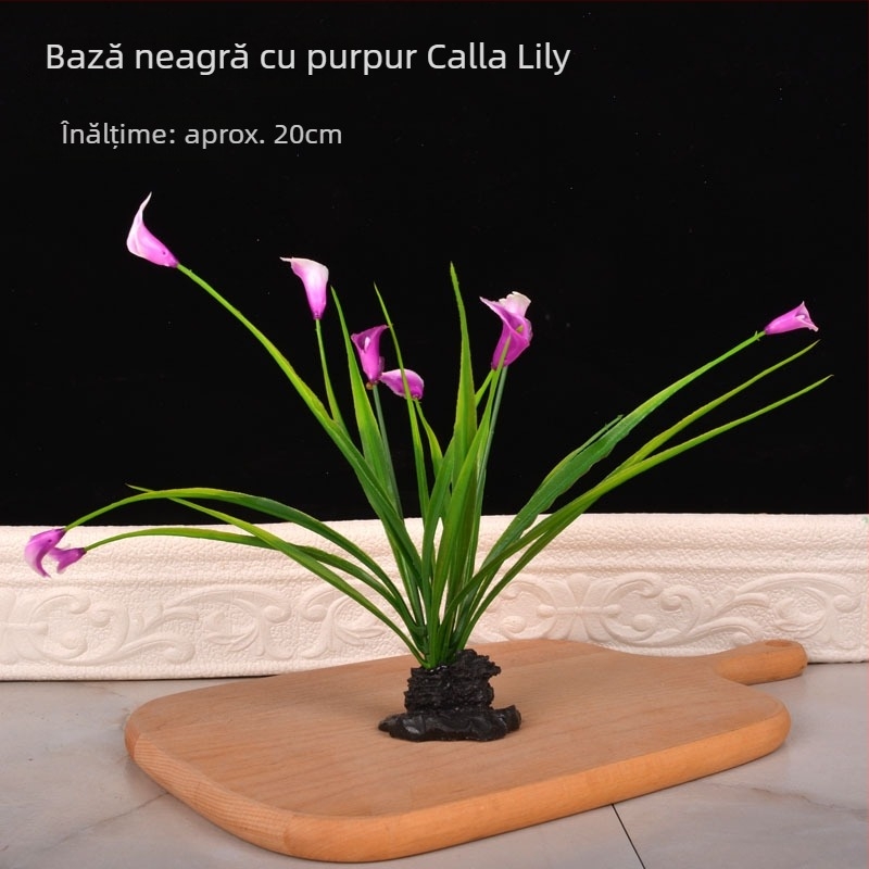 Tava decorativă cu motiv floral, din plastic, suprafață pictată manual, origine Zhejiang, stil nou Chinezesc, personalizare disponibilă