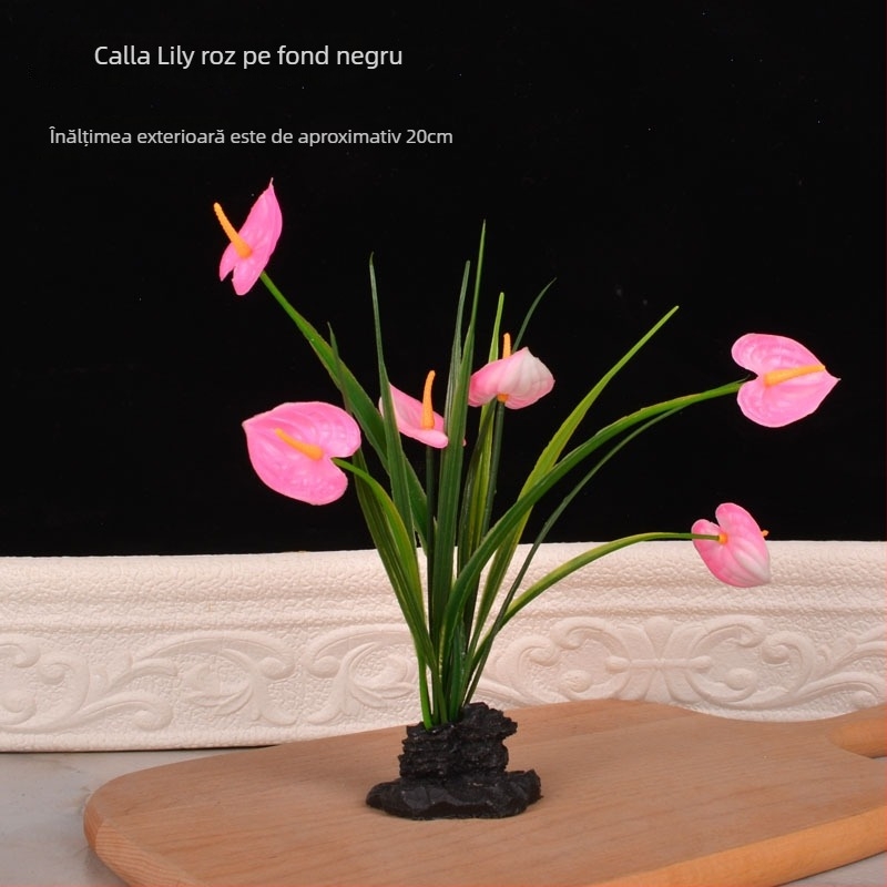 Tava decorativă cu motiv floral, din plastic, suprafață pictată manual, origine Zhejiang, stil nou Chinezesc, personalizare disponibilă