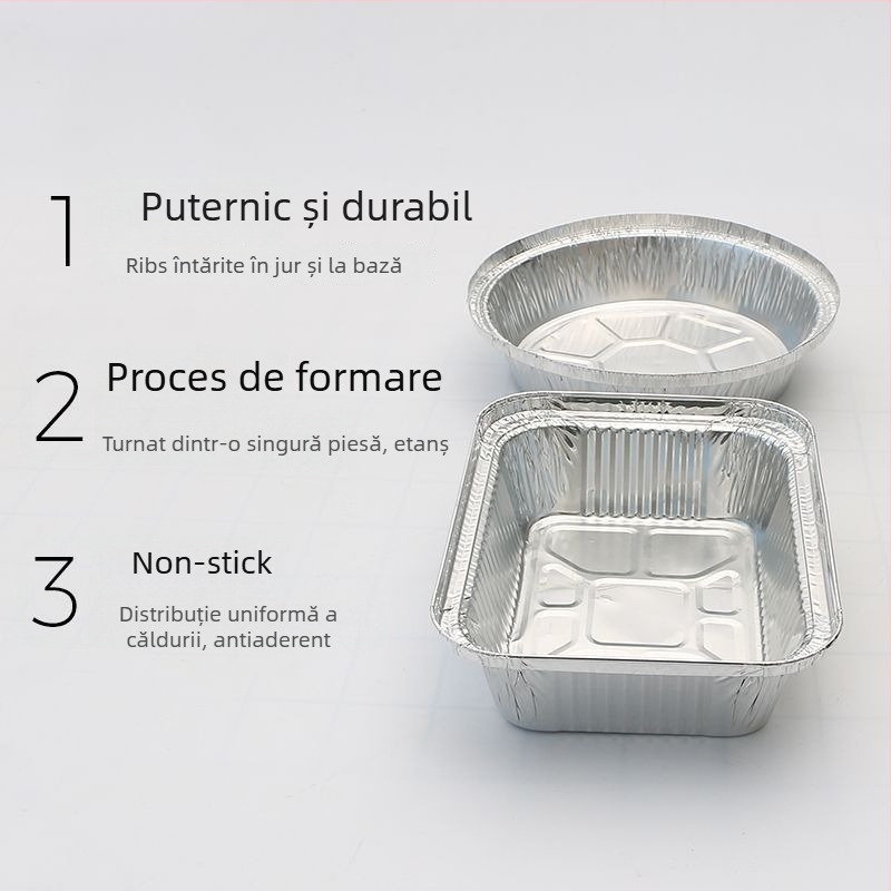 Jijia cutie de unică folosință pentru mâncare, formă pătrată sau rotundă, dimensiuni și capacități multiple, durată de viață 36 de luni