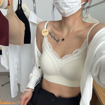 Top bustier cu înfășurare a pieptului, cupă fixă, cupă medie, material fleece de pisică, spate frumos