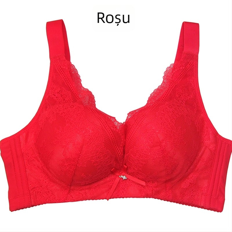 Sutien fără bretele din dantelă, cupă completă, cupe subțiri modelate, fără inele metalice