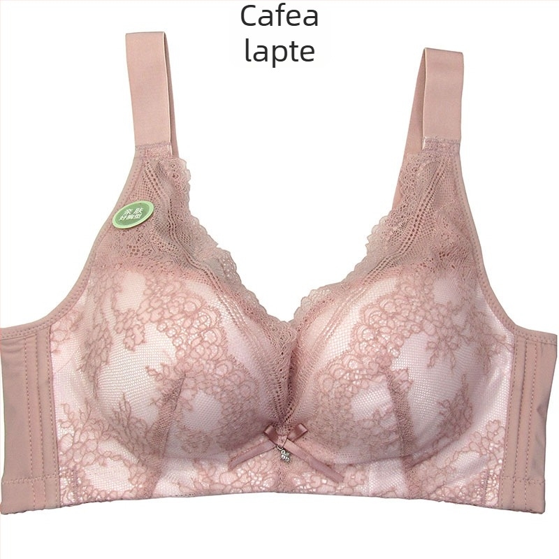 Sutien fără bretele din dantelă, cupă completă, cupe subțiri modelate, fără inele metalice