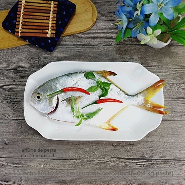 Farfurie ceramică în formă de pește pentru abur – Brand Unique, material ceramic, veselă de uz premium