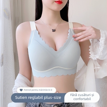 Sutien sport fără cusături, fără sârmă, cupă completă, cupe modelate subțiri, bretele fixe