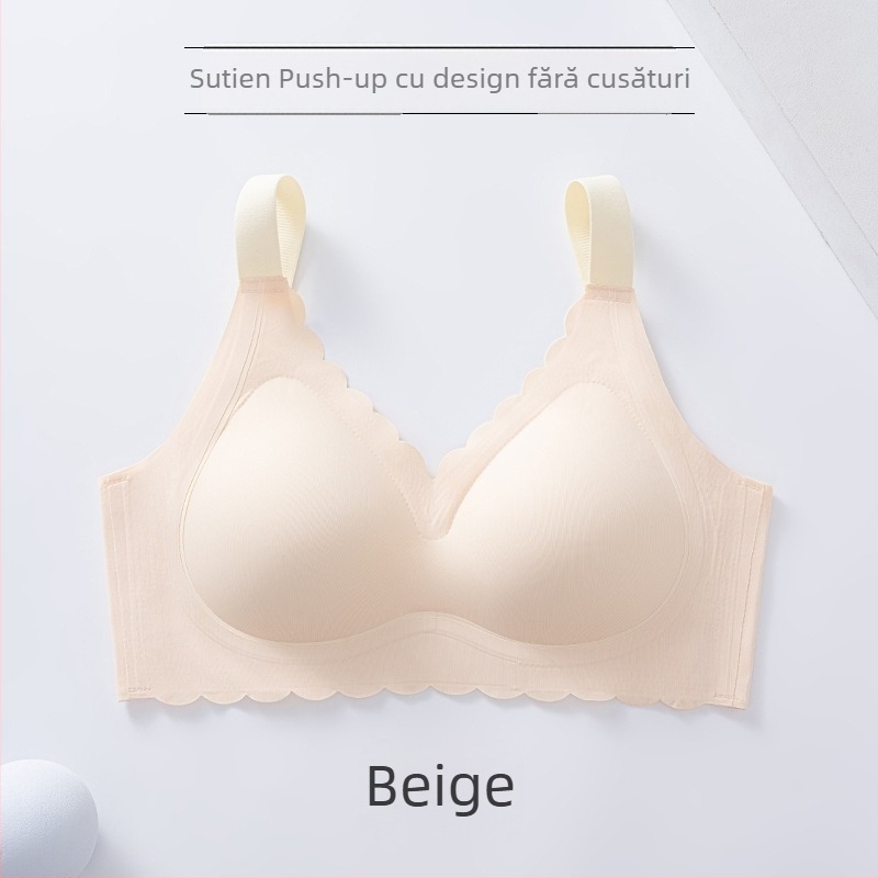Sutien sport fără cusături, fără sârmă, cupă completă, cupe modelate subțiri, bretele fixe