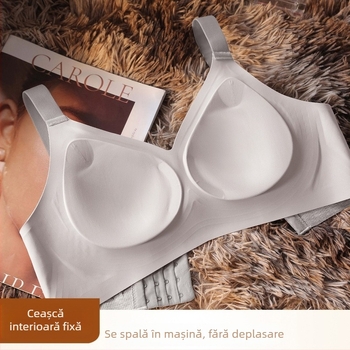 Sutien fără cusături pentru mărime mare, 3/4 cupă, cupă subțire din modal, material modal, nylon