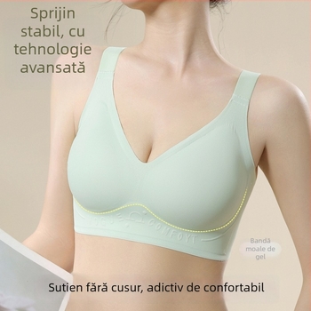 Sutien fără cusături, push-up, cupă 3/4, cupe subțiri modelate, bretele fixe, închidere spate cu patru rânduri de cârlige
