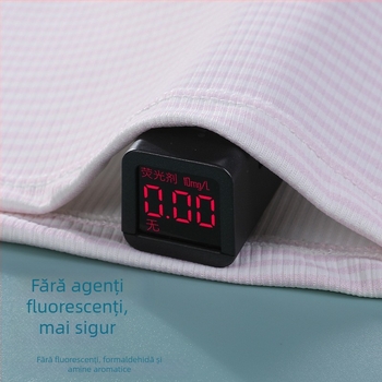 Camisolă pentru fete — material Ice Silk; material principal 90-95% poliester; căptușeală din bumbac 90-95%; cupe fără formă, cu țesătură din bumbac; bretele fixe în dublu; respirabilă, absorbantă de transpirație, confortabilă; pentru vârsta 9-13 ani