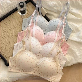Set sutien — stil japonez, bumbac, cupe 3/4 modelate, bretele detașabile dublu, închidere la spate cu trei rânduri de cârlige