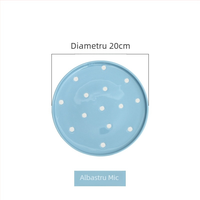 Farfurie rotundă de porțelan, finisaj sub glazură, compatibilă cu microunde, logo imprimat