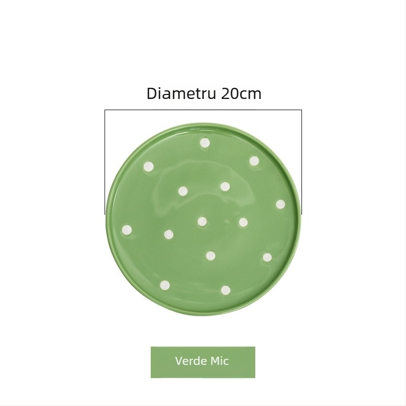 Farfurie rotundă de porțelan, finisaj sub glazură, compatibilă cu microunde, logo imprimat