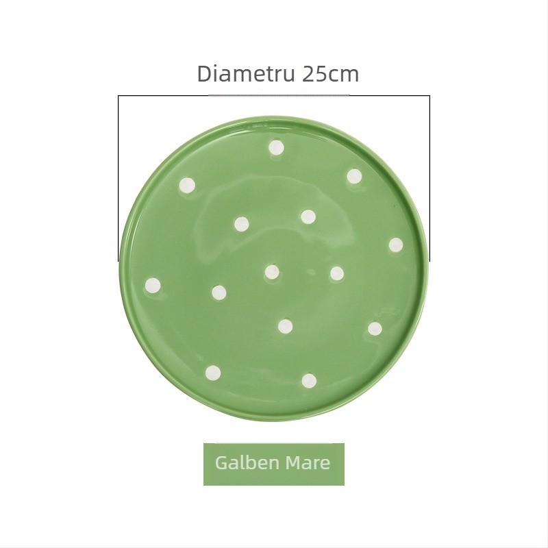 Farfurie rotundă de porțelan, finisaj sub glazură, compatibilă cu microunde, logo imprimat